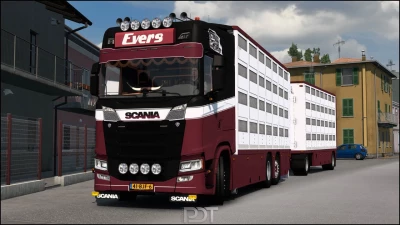 Scania S500 + Trailer "Evers Transport" v13 1.60