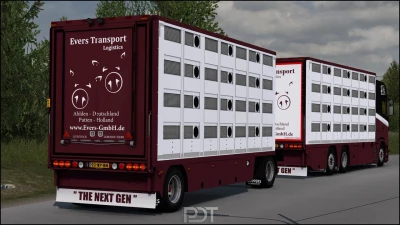 Scania S500 + Trailer "Evers Transport" v13 1.60