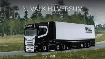 Scania S650 + Trailer N. Valk v1.0 1.60