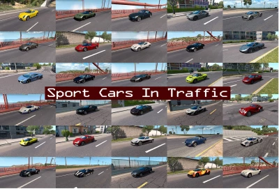 Sport Cars Traffic Pack (ATS) by TrafficManiac v12.7.13
