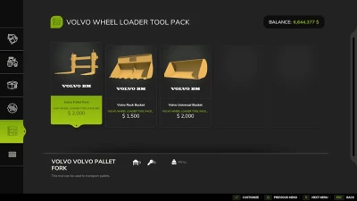 Volvo Wheel Loader Tool Pack 1.5.0.0