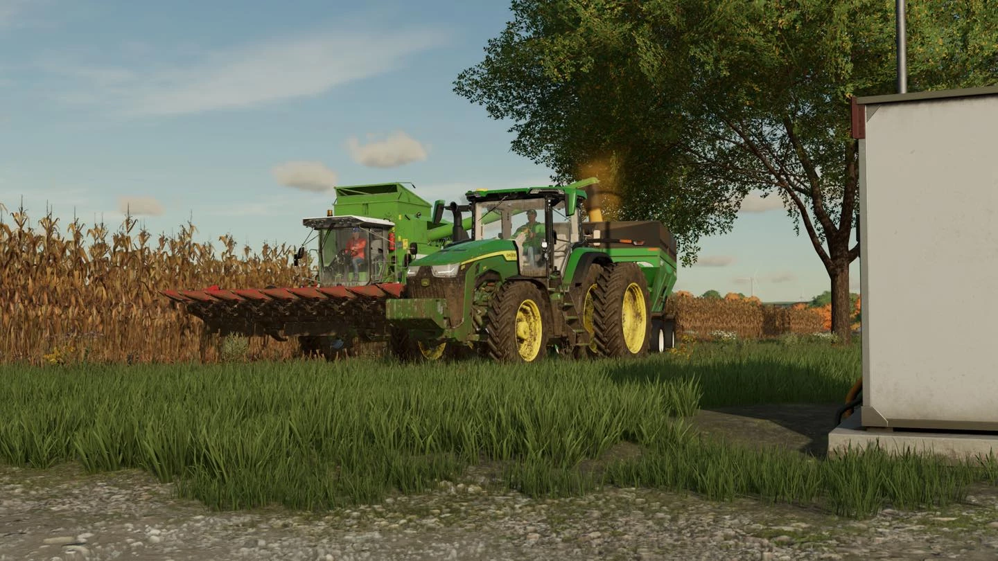 Corn harvest on the new field begins