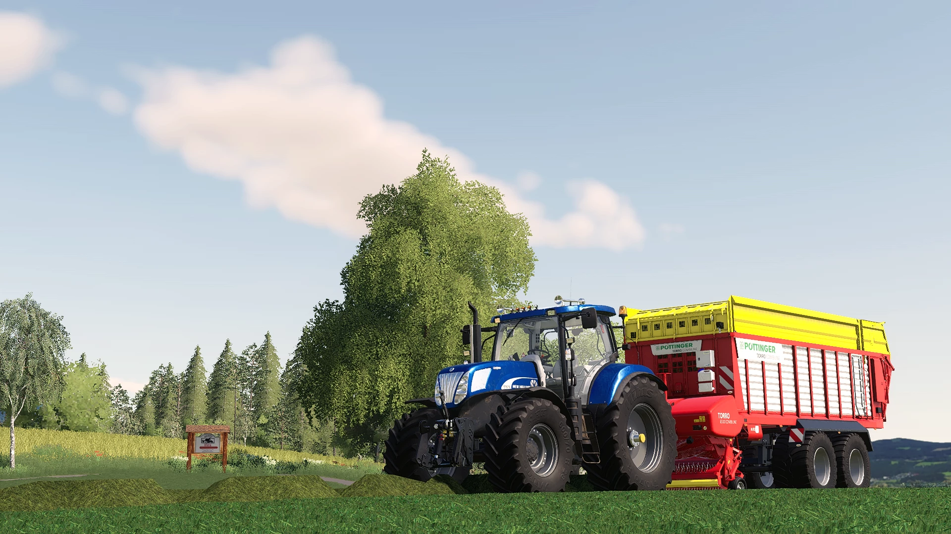 loading some grass