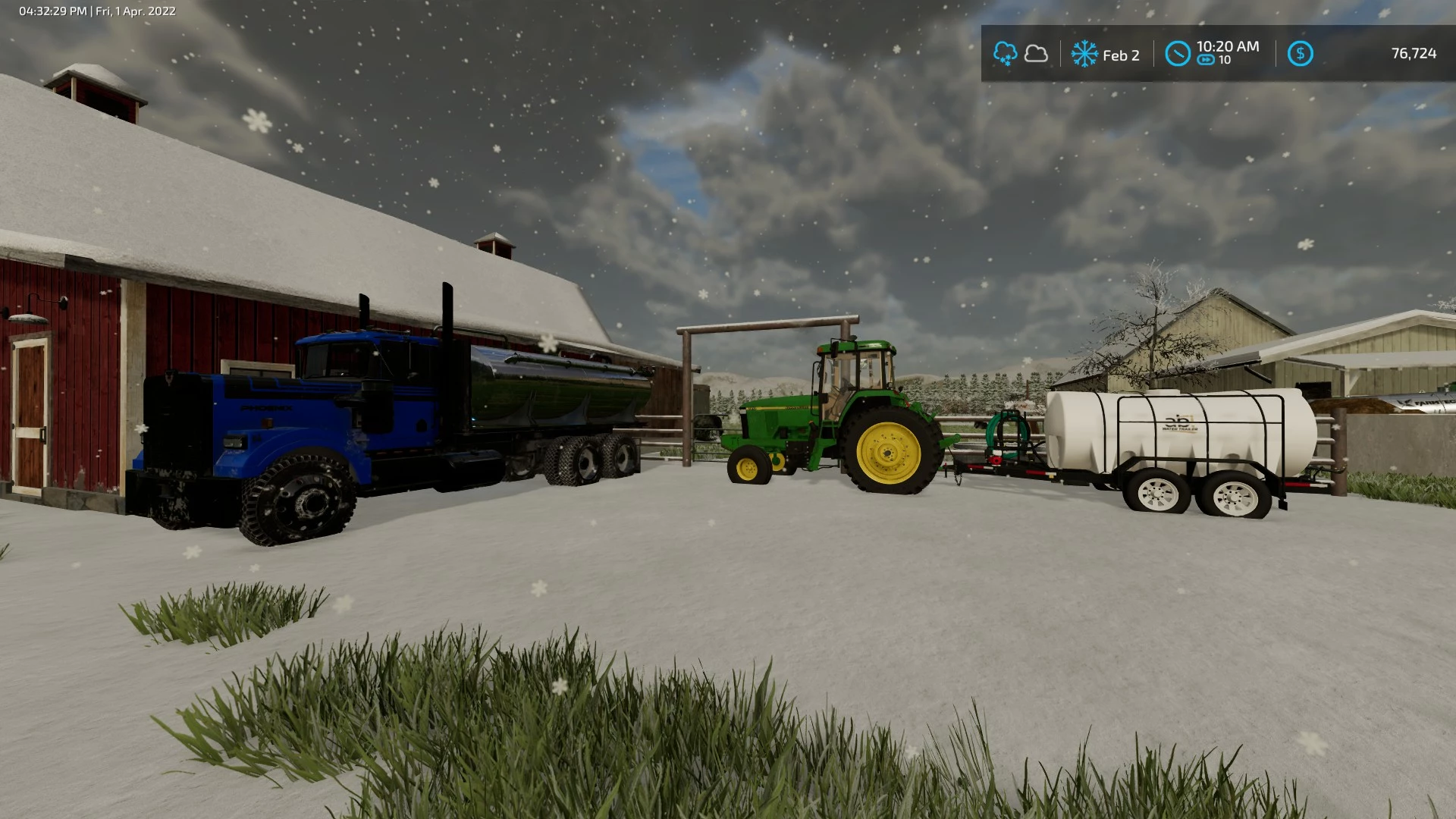 Cold day on the dairy farm.