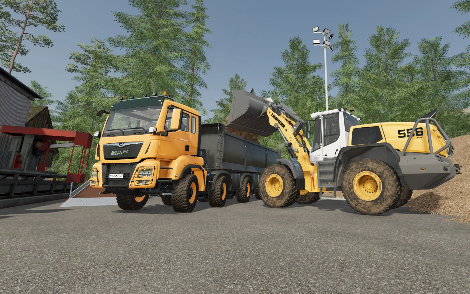 Hackschnitzel beladen =)