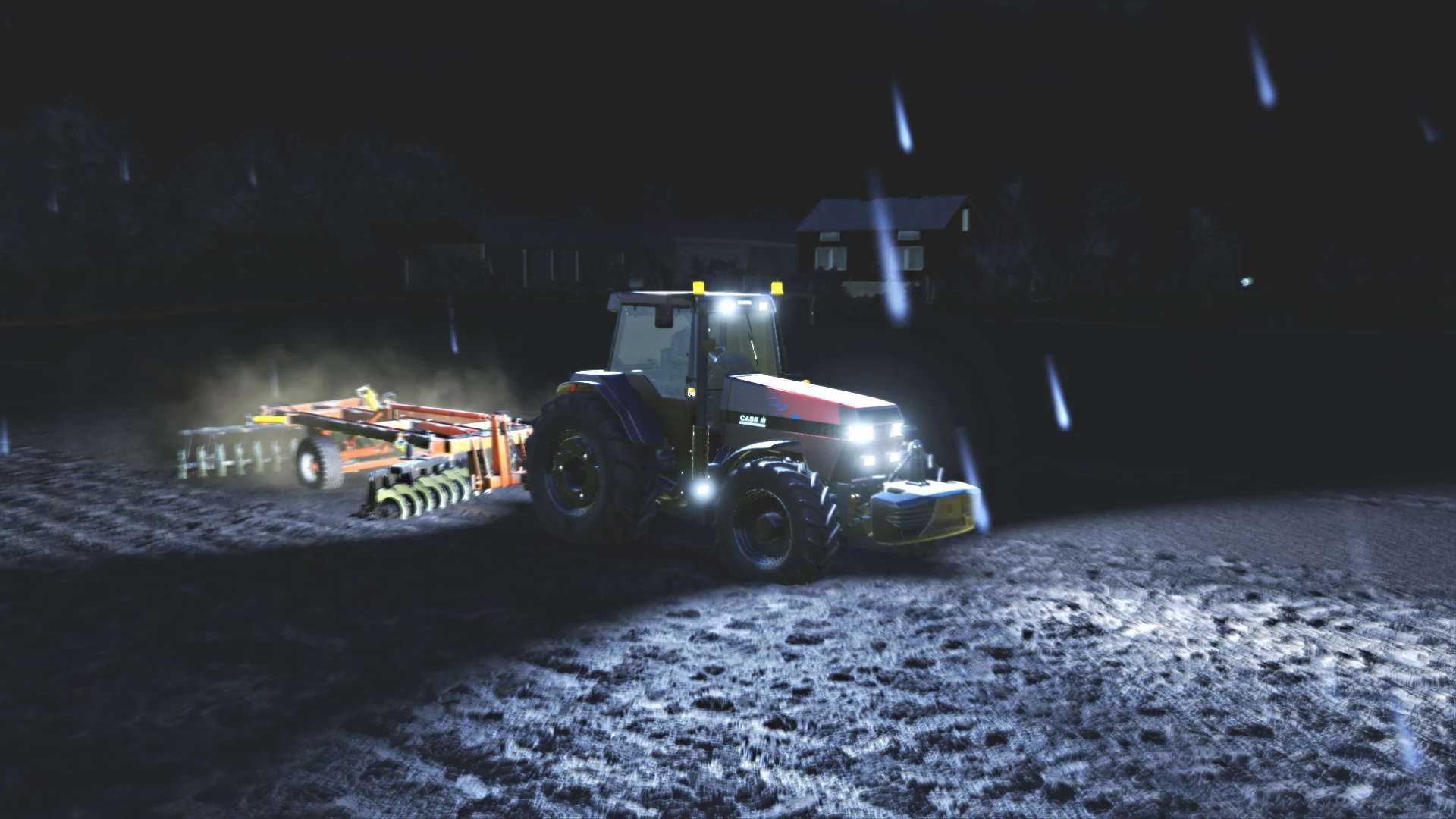 Night work, Worn tire, Rain, Disc