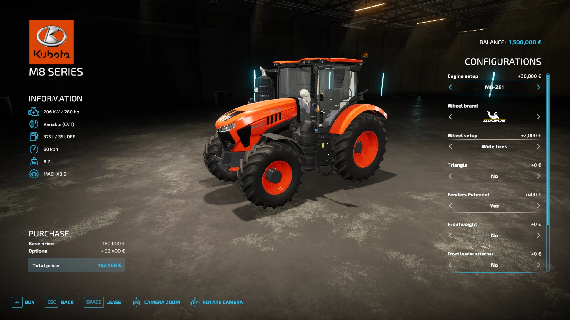 Kubota M8 EU version
