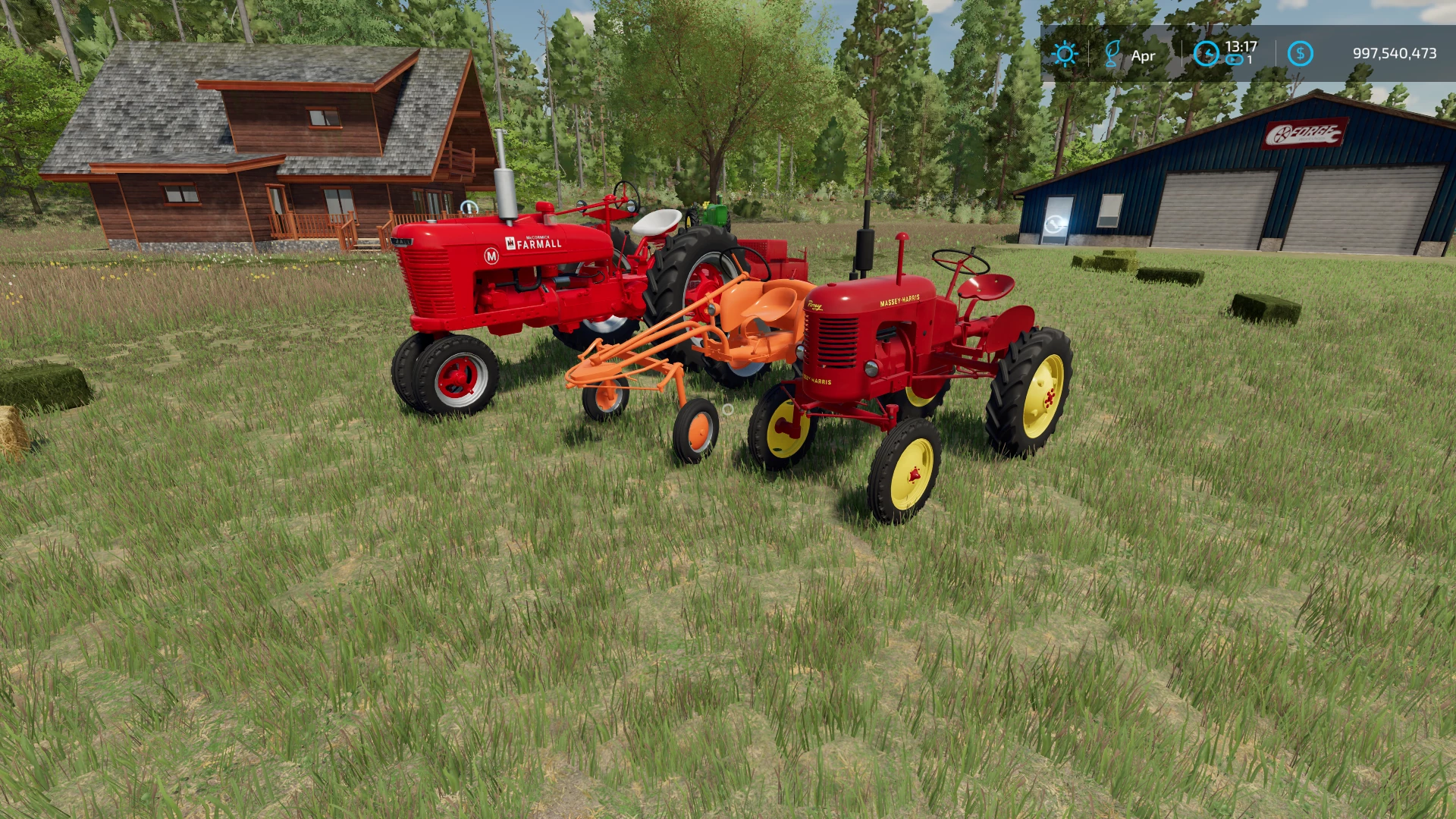 Farmall M, Massey Harris Pony and an Allis Chalmers G