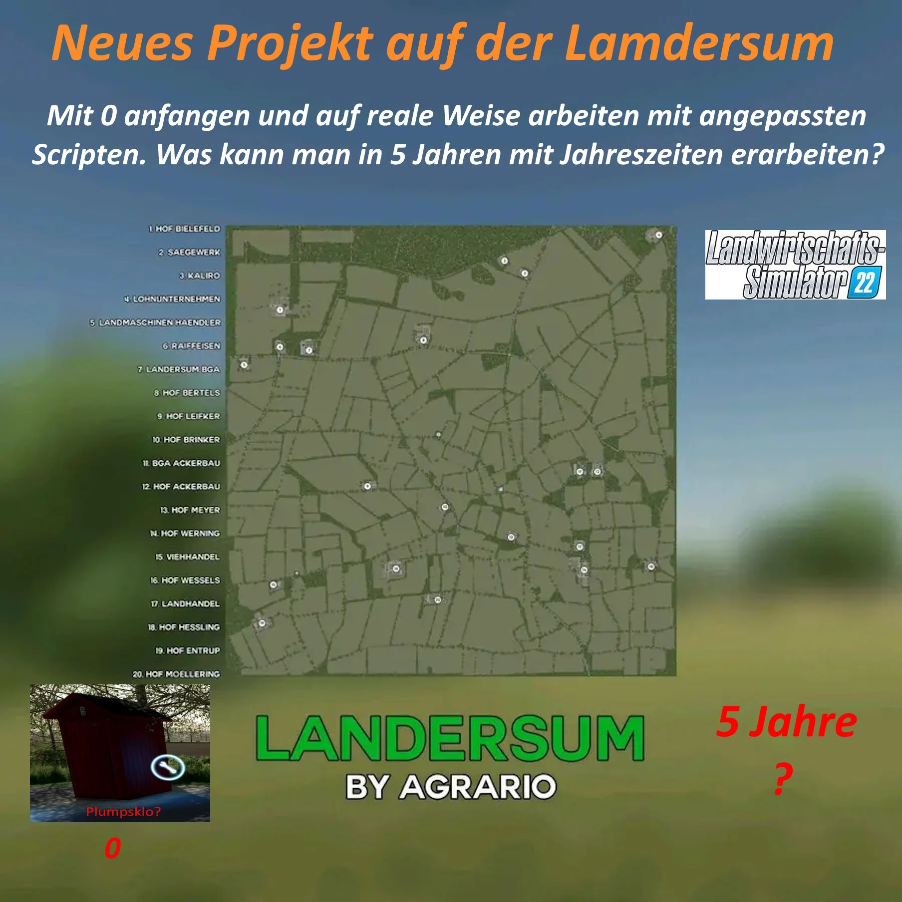 New project on the Landersum, starting from 0