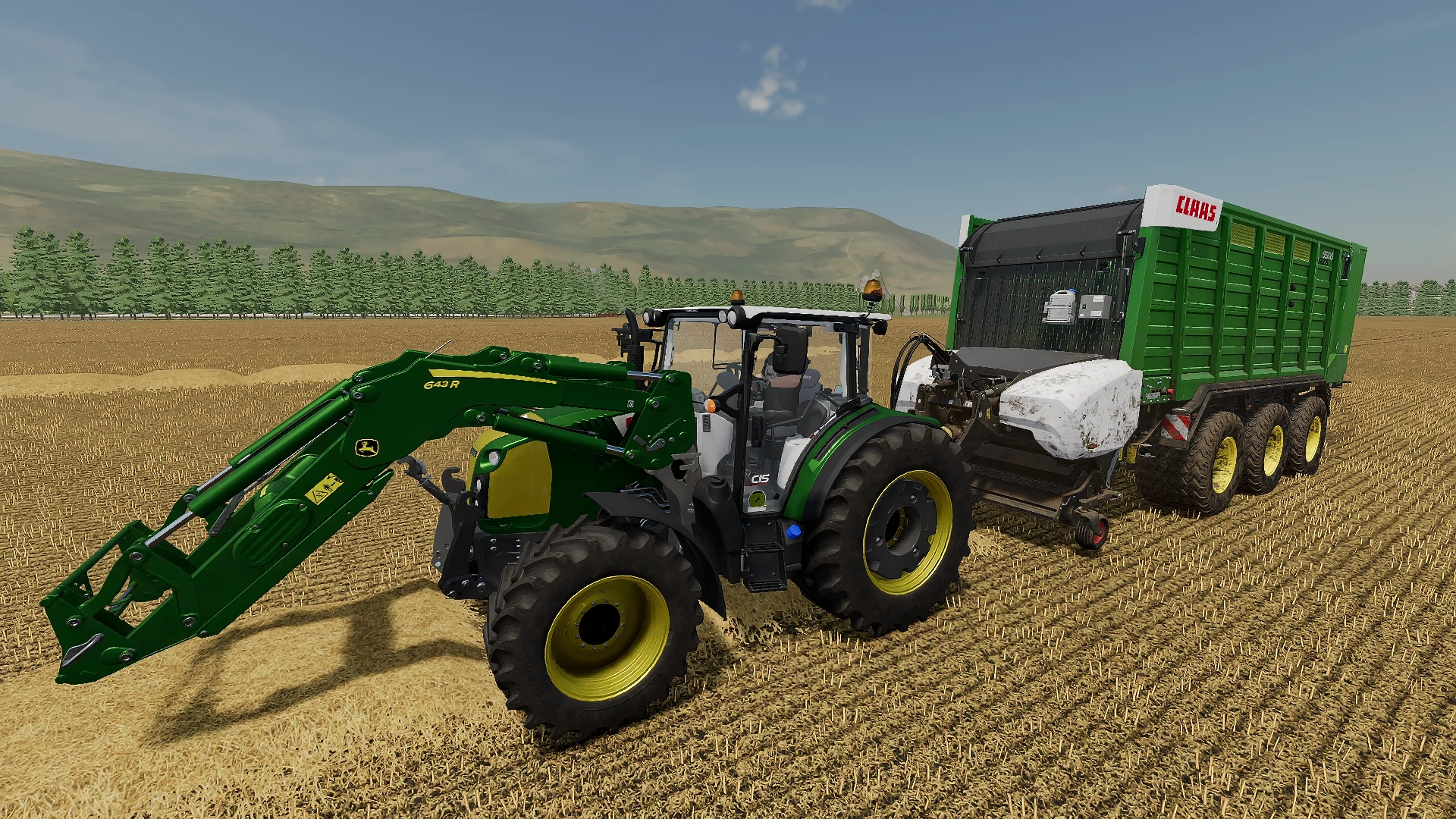 Ramassage de la paille pour les animaux et usines