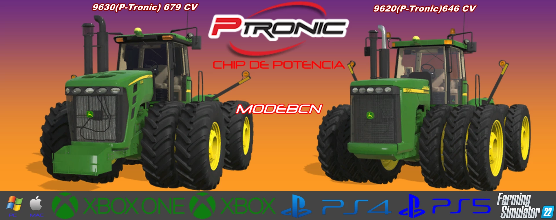 John Deere 9020 . 9030 Series + Chip de potencia