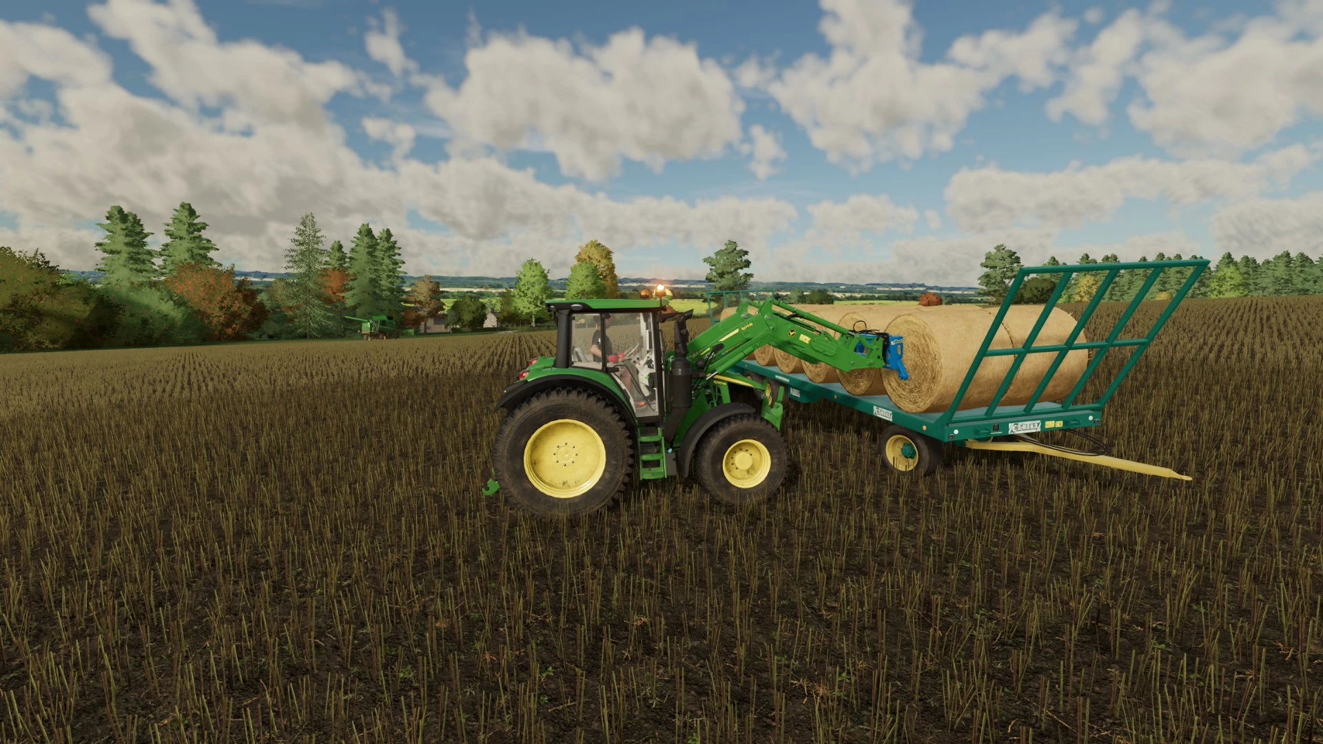 Chargement manuel des balles de paille