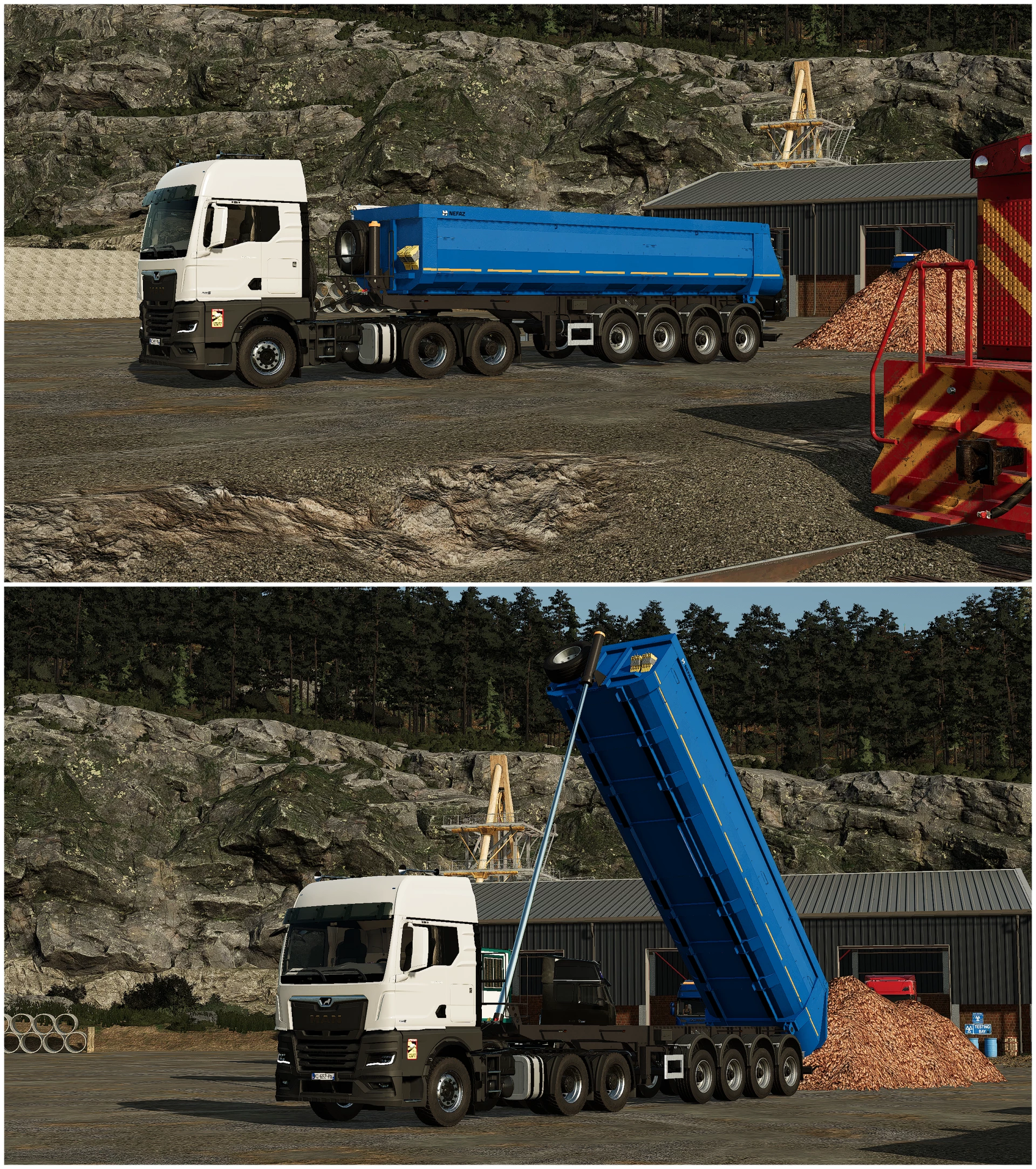 MAN TGX 640 2020 and NEFAZ 4 Axle modified