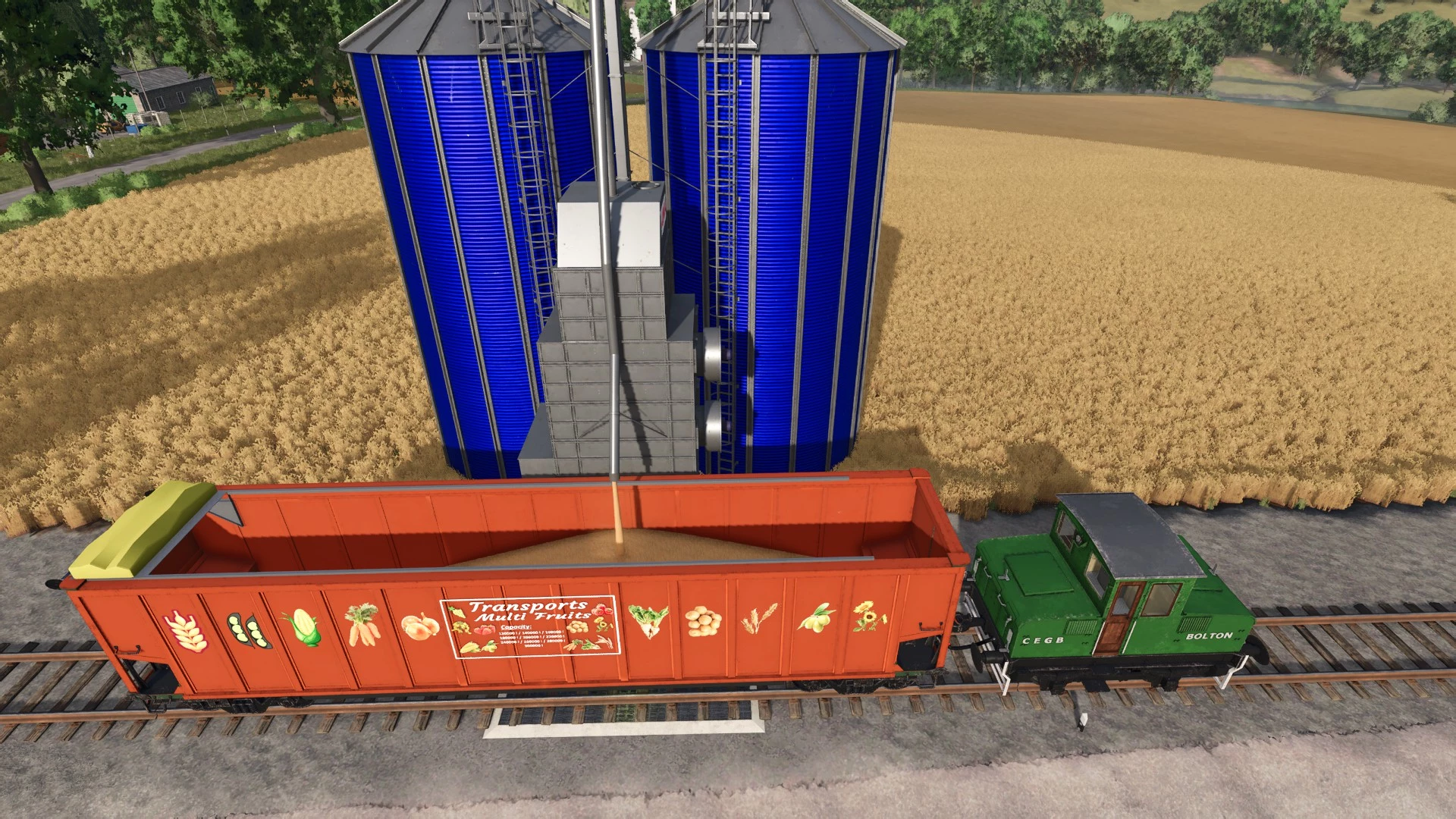 Silo pour chargement et déchargement des wagons