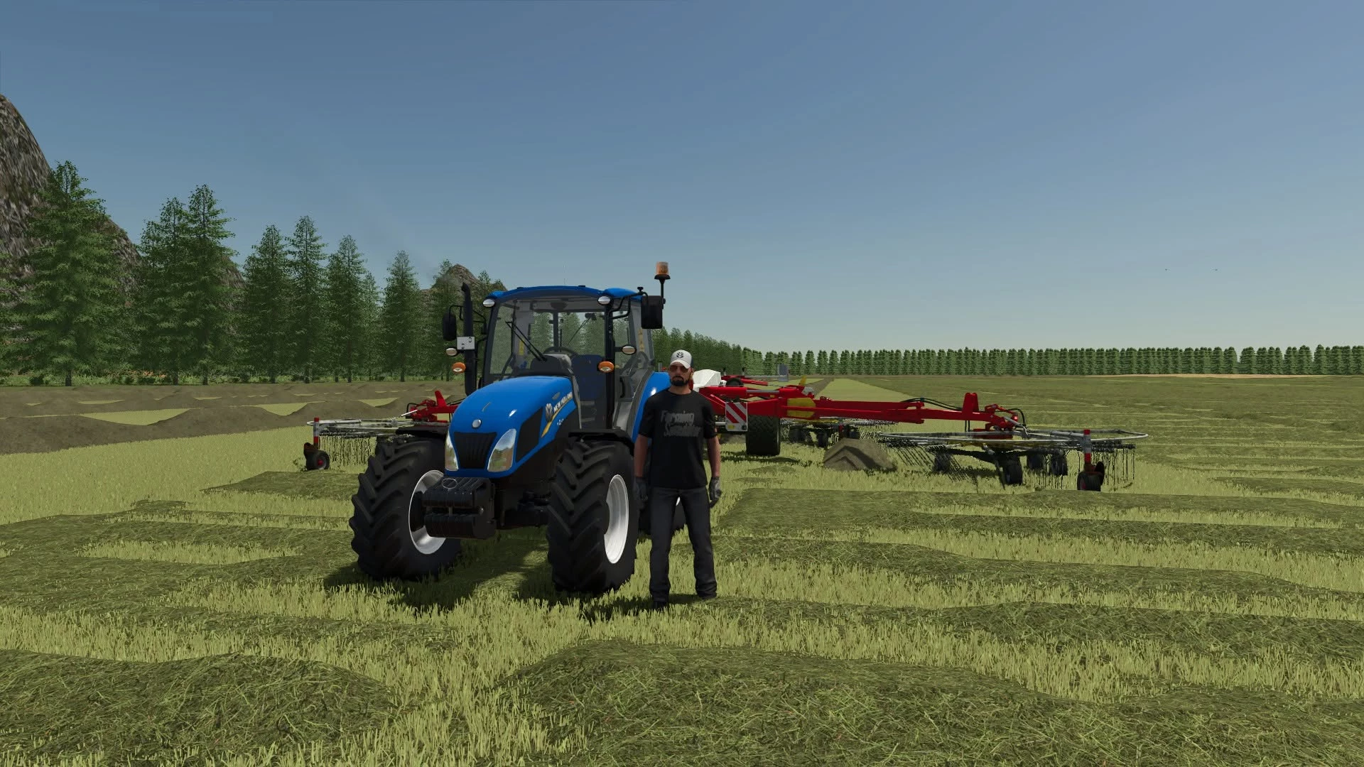 New-holland T4 XTR à l'andainage