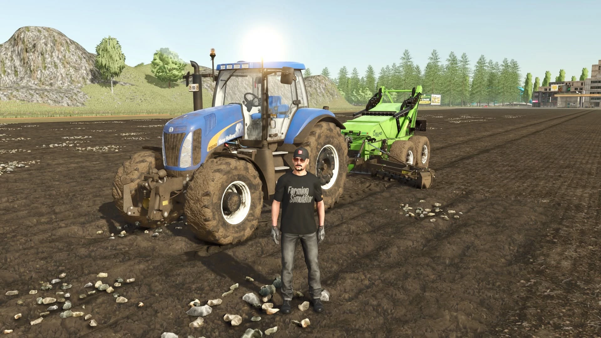 New-holland T8000 X.T.R. à l'épierrage