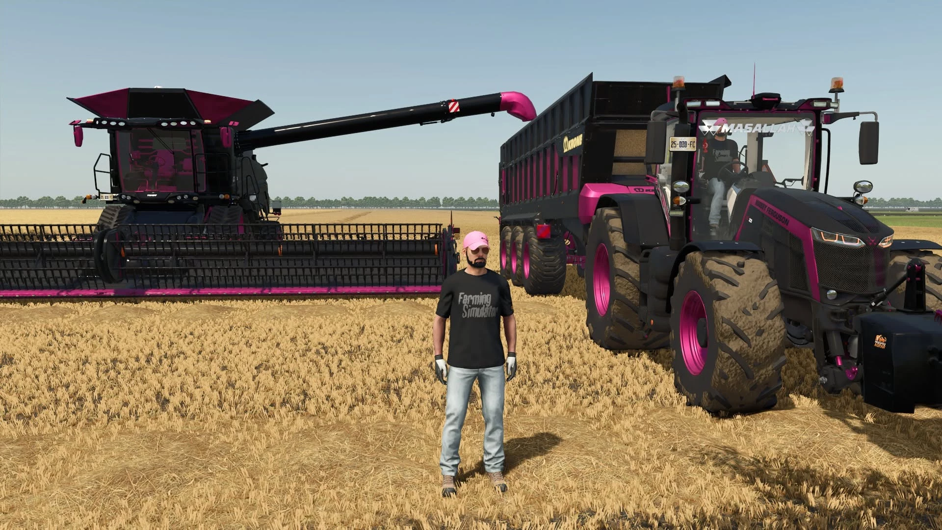 Récolte du blé sur la Ferme Franc-Comtoise Idéal 10T XTR Massey 8S 325 XTR